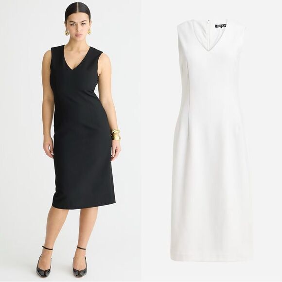 NWT J. Crew Interview dress in four-season stretch in white - Picture 1 of 11